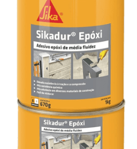 Sika - Adesivo estrutural - Sikadur Epóxi Cinza - Colagem de concreto - Pote de 1Kg